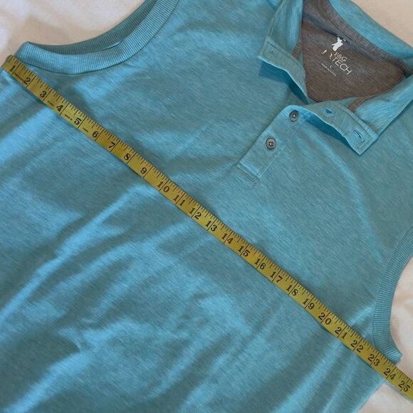 F&G Tech Old School Button Plack Golf Vest Turks Heather (Blue) - Large NWT - Picture 7 of 8